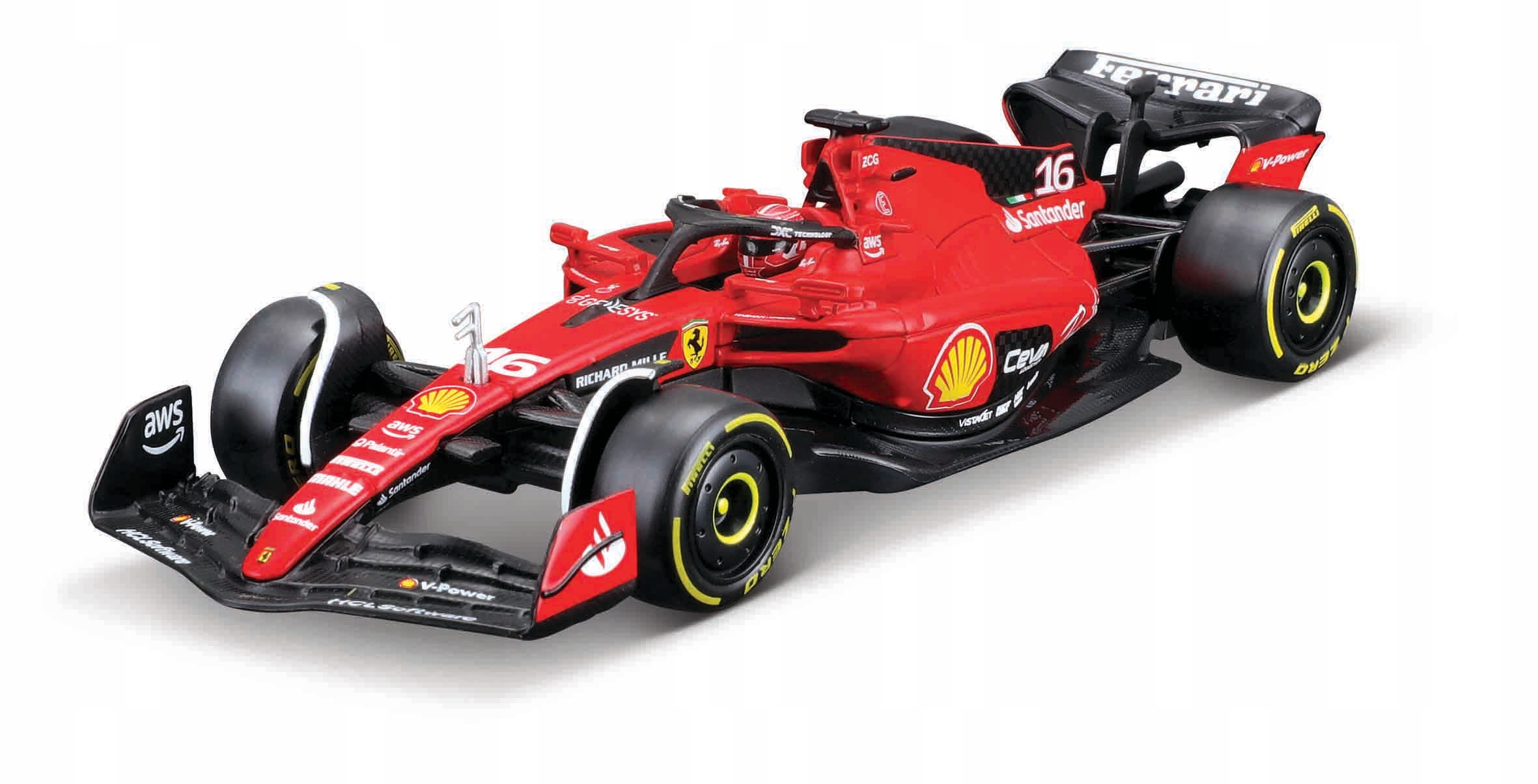 Bolid F1 Ferrari SF-23 Charles Leclerc 1:43 model Bburago 36835