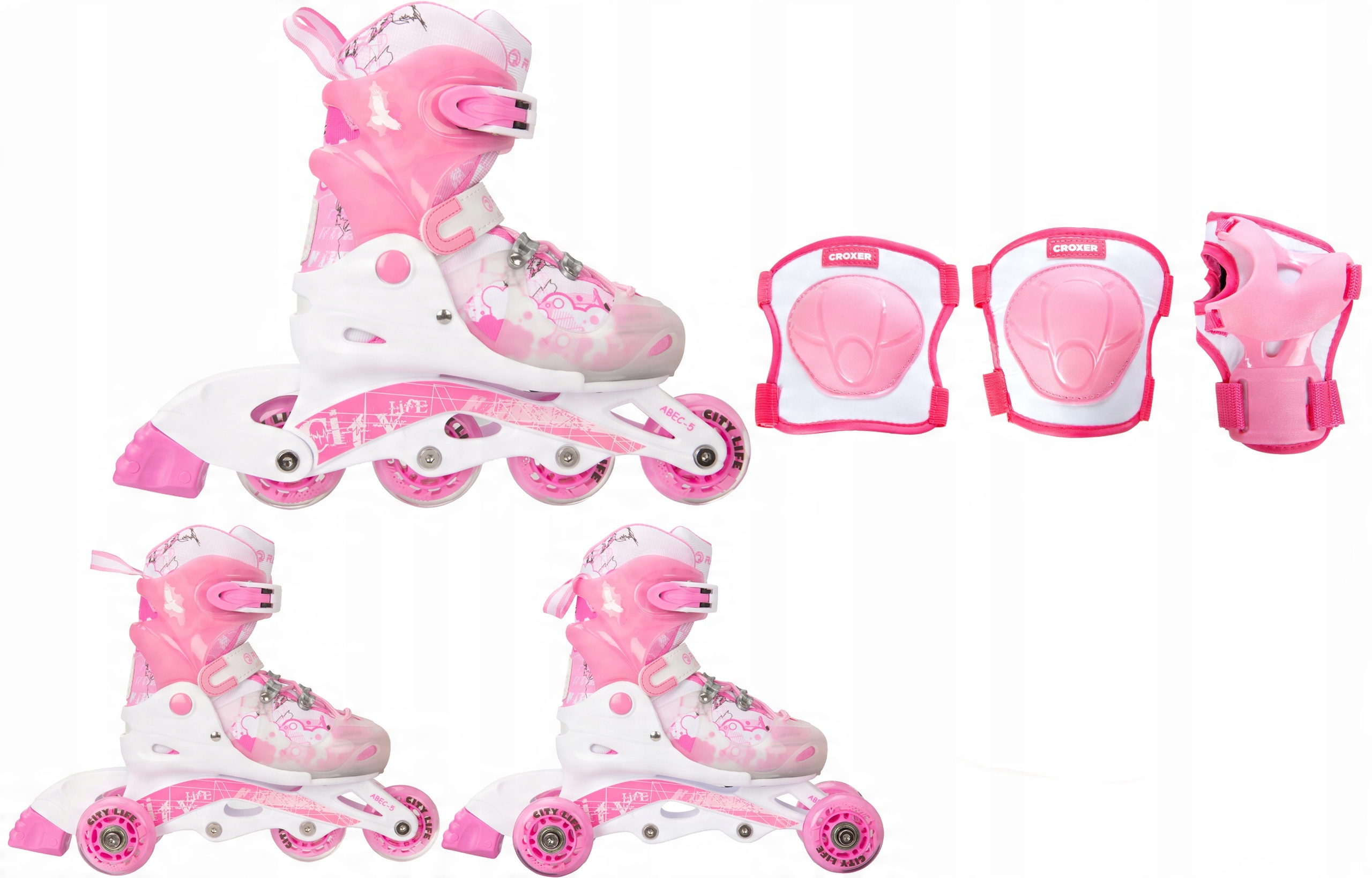 

Rolki-Wrotki 3w1 Raven Princess Pink 30-33 ochr