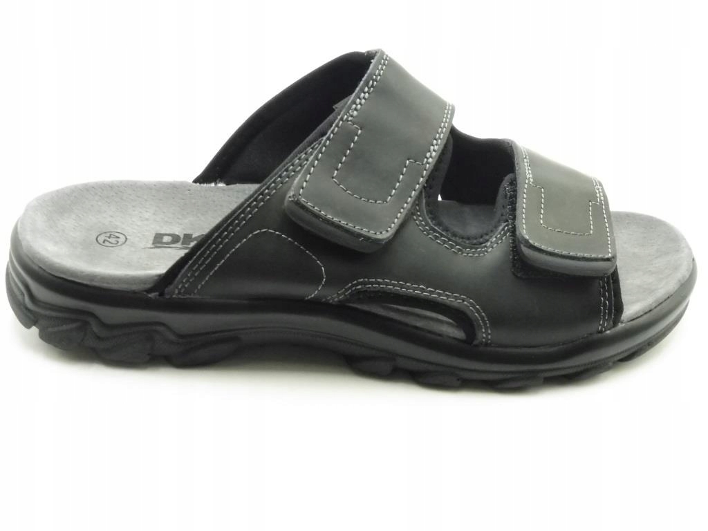 KLAPKI męskie SKÓRA- DK 18003 BLK ; Rozmiar - 42 Marka DK