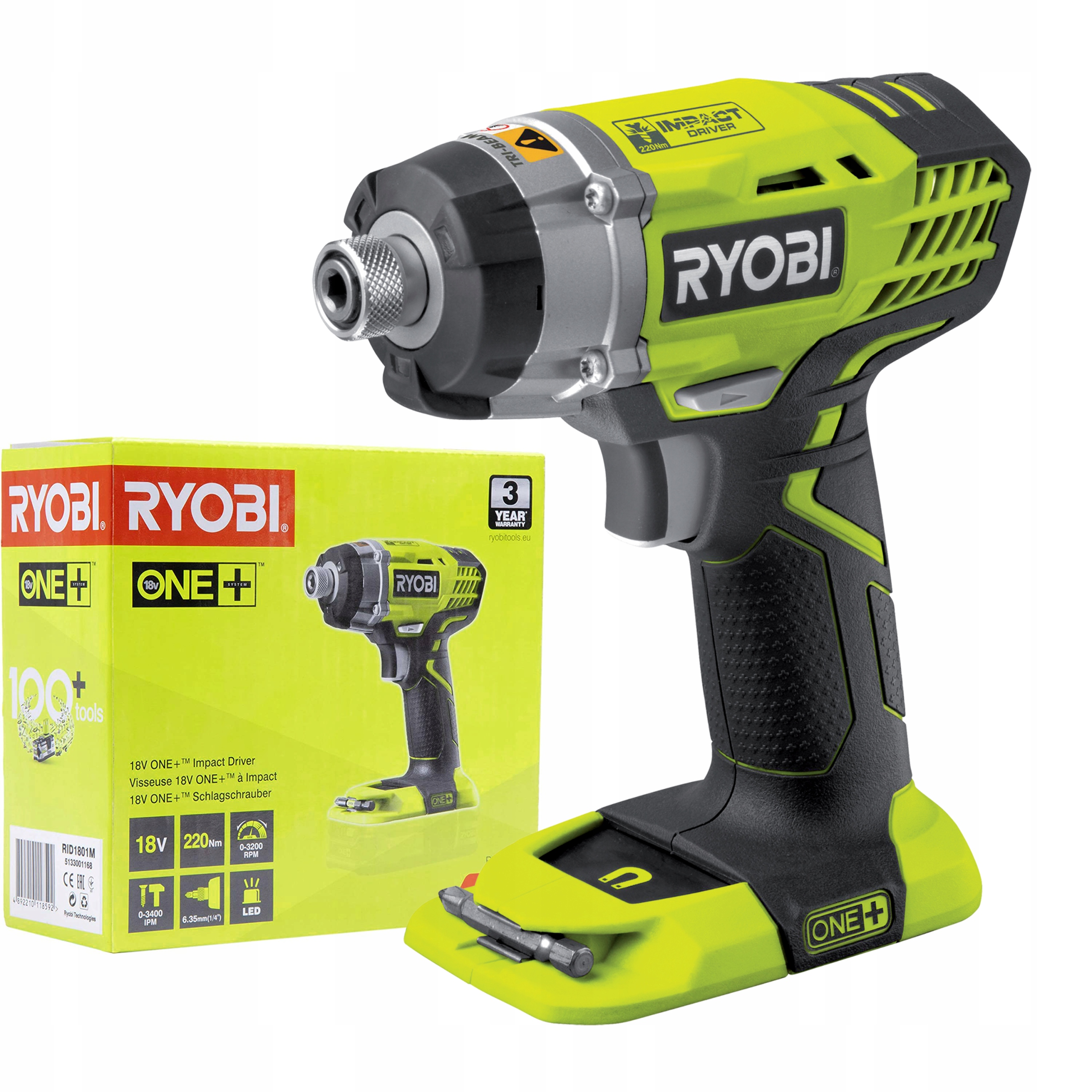 

Klucz udarowy akumulatorowy 220 Nm Ryobi RID1801M