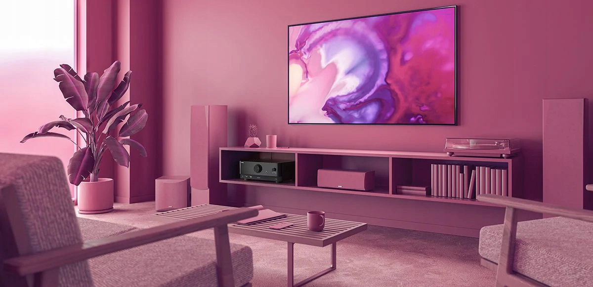 ZESTAW KINA DOMOWEGO YAMAHA RX-V4A +TAGA HARMONY TAV-506 v.2 F+C+S czarne Marka TAGA Harmony