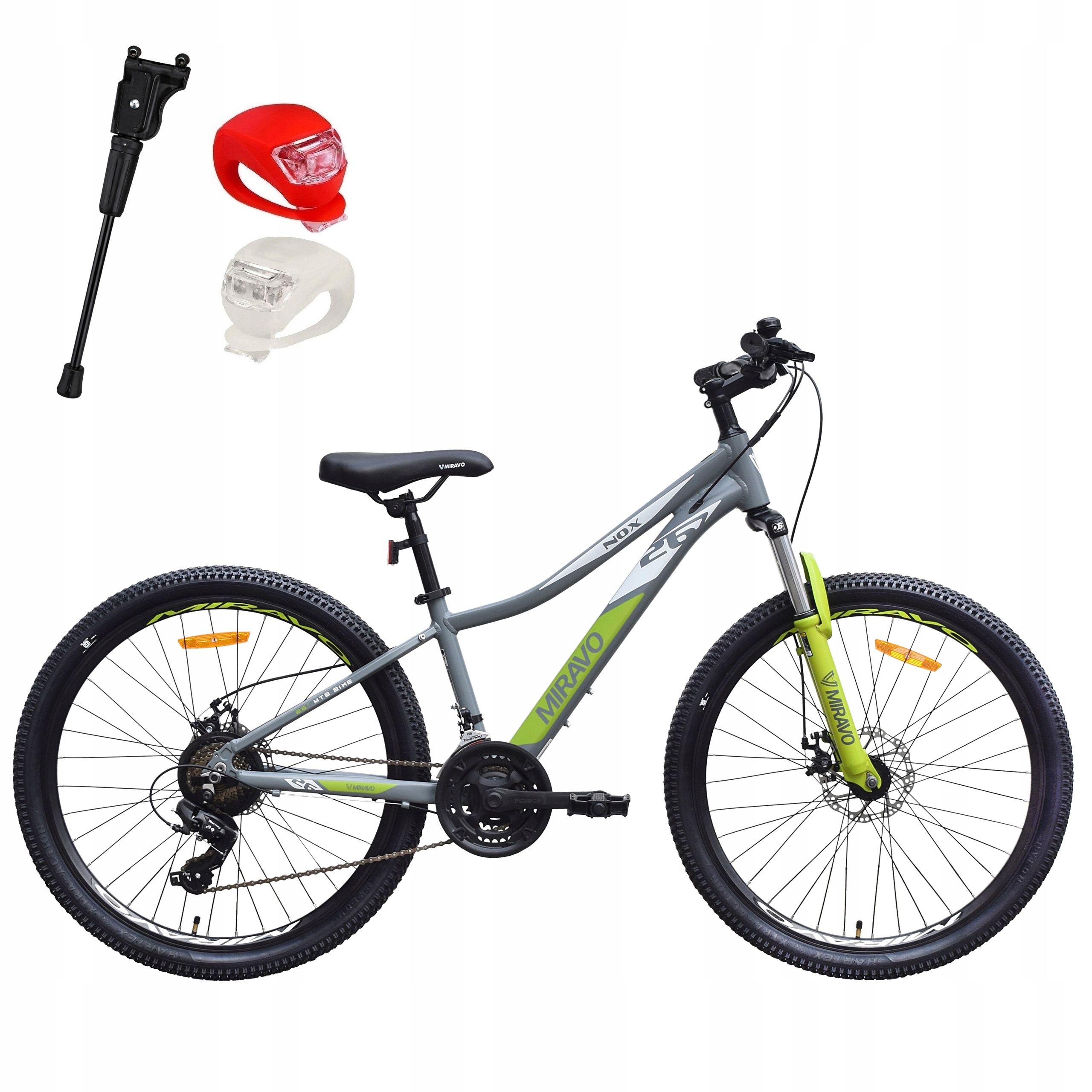 Kolo 26 Miravo Mtb Horský Hliník Tlumič Osvětlení Patka Bonus