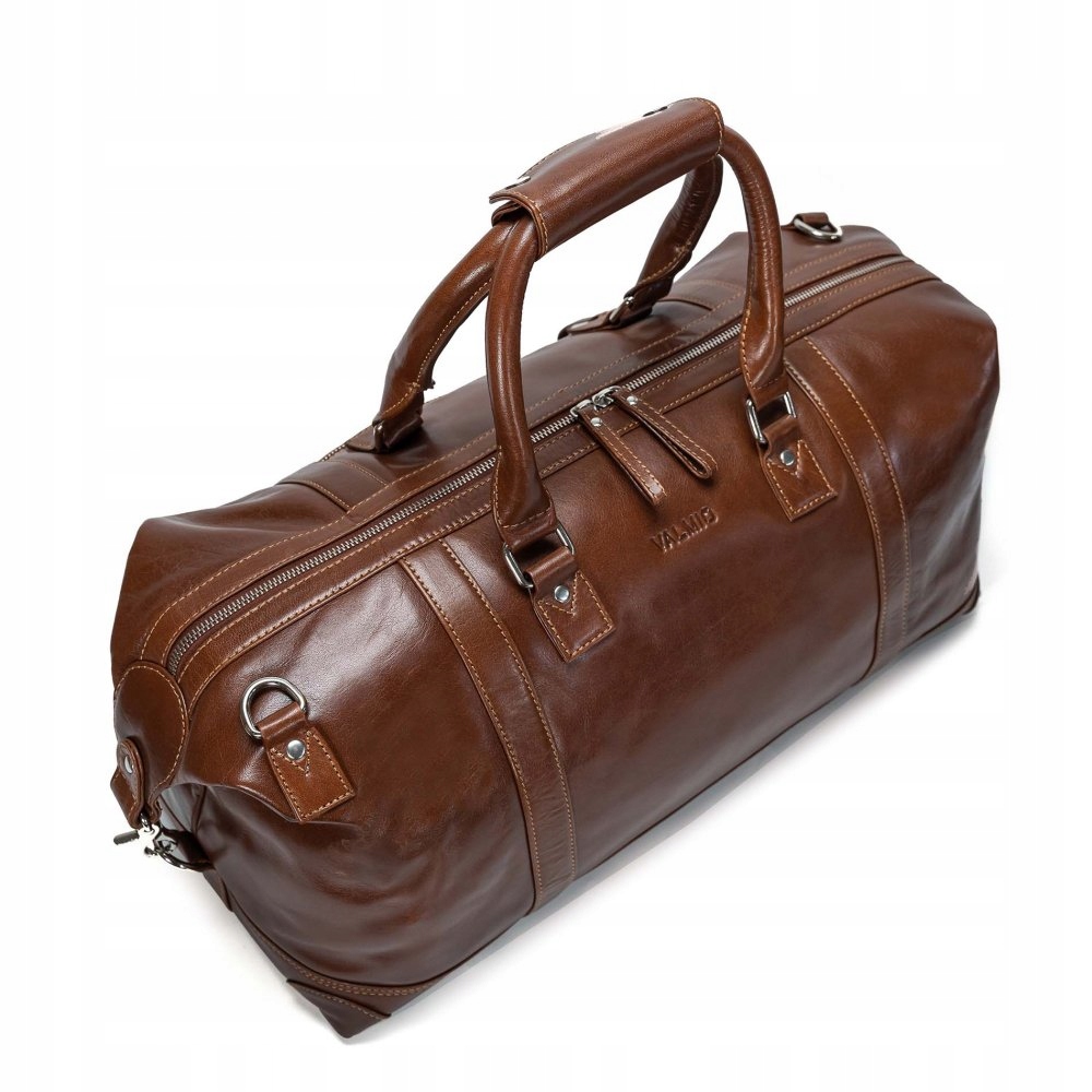 Skórzana torba podróżna Valmio Linvo Tan Kolor brązowy