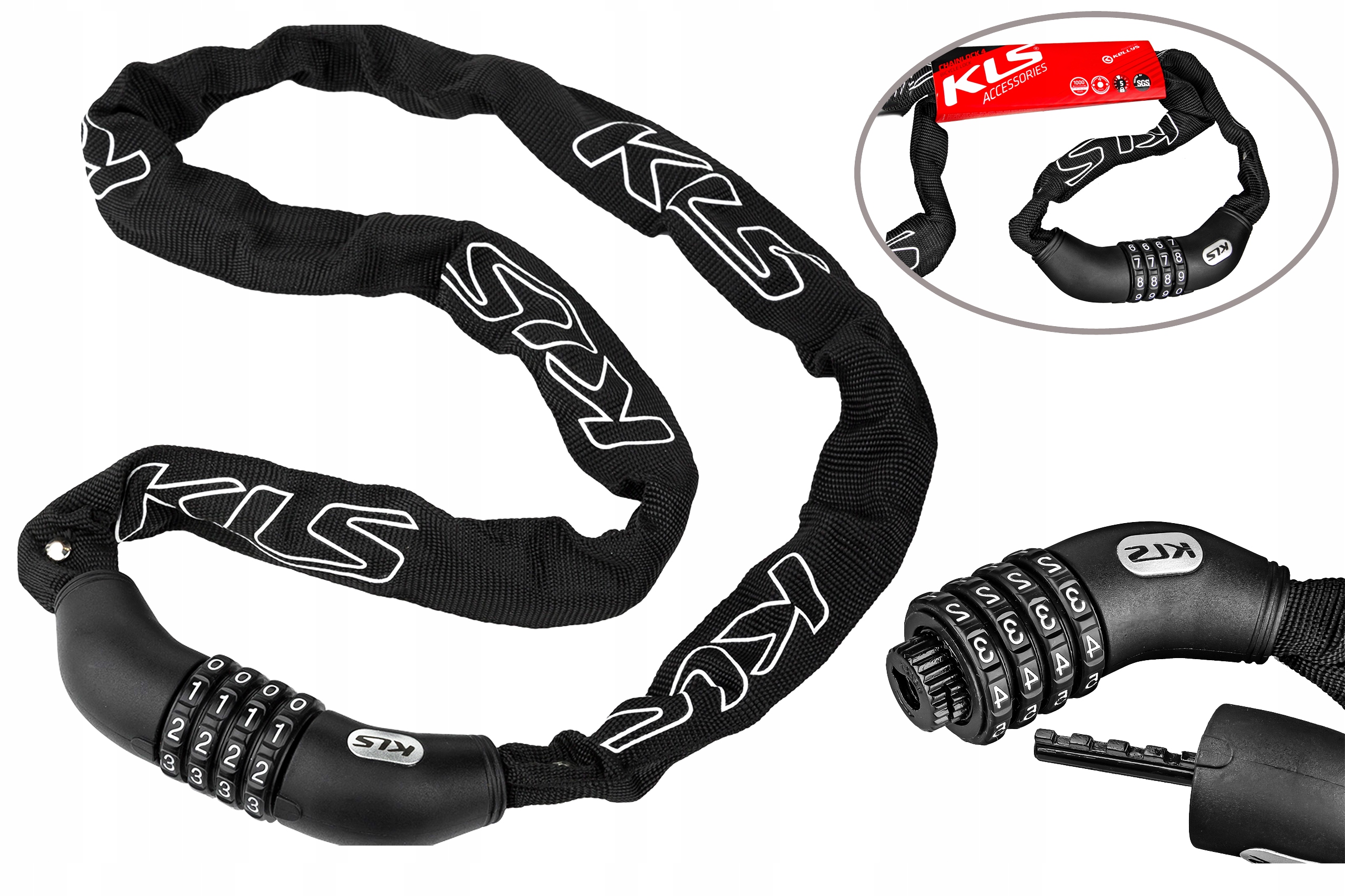 

Zamknięcie Rowerowe Łańcuch Kls Chainlock 4 szyfr