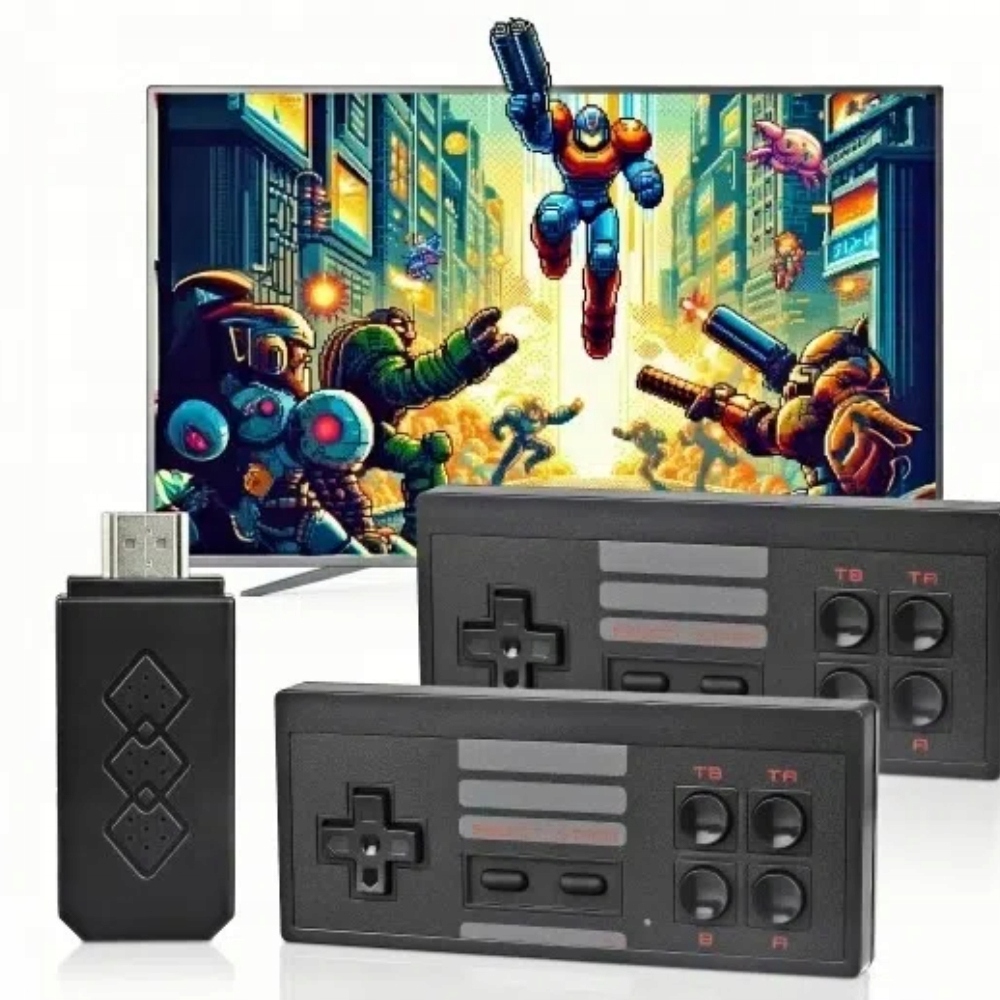 Klasyczna 8-BITOWA Bezprzewodowa Konsola Do Gier 848 Gier I Podwójne Pady