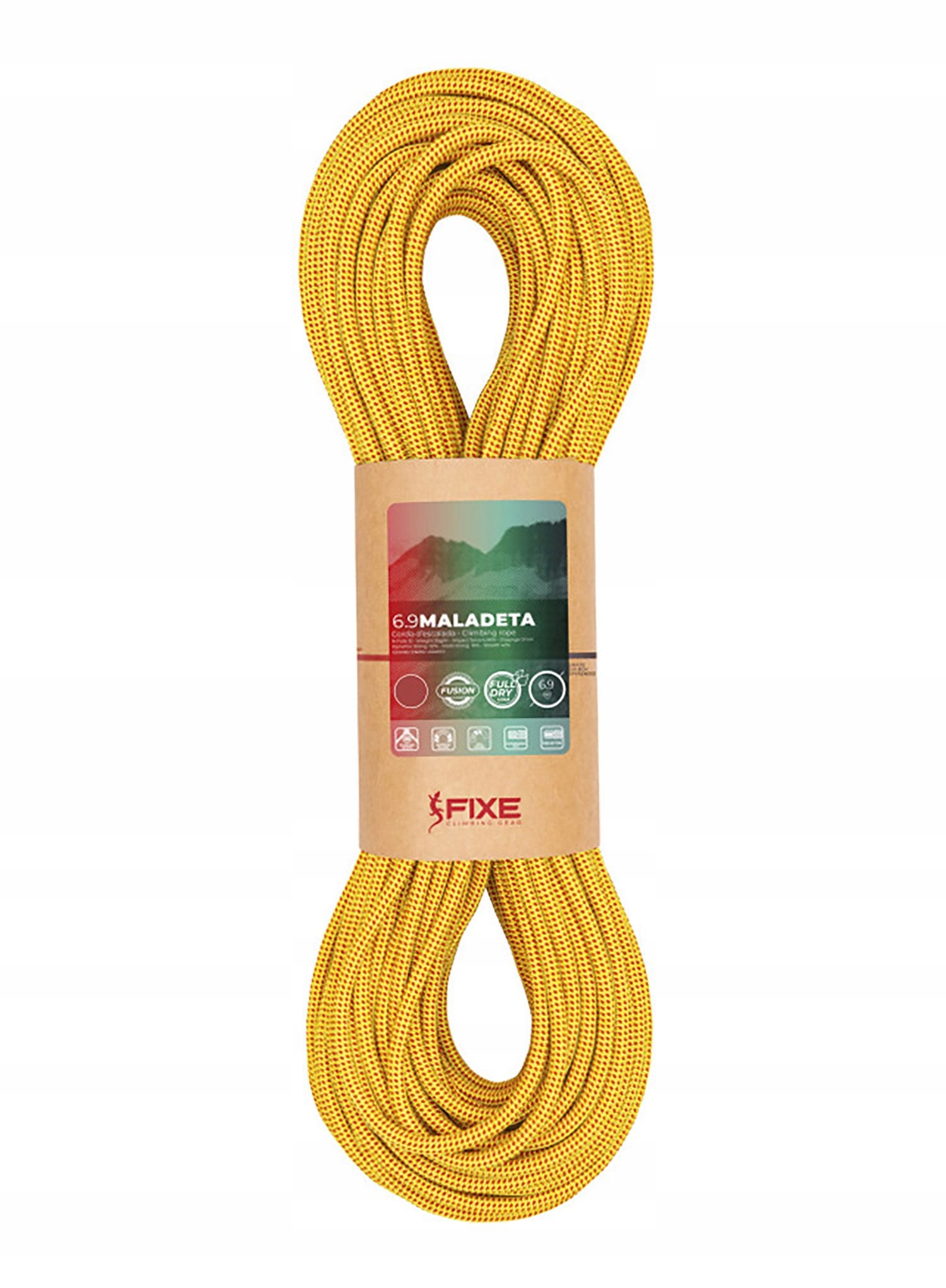 Dvojitá lana Fixe Climbing Maladeta 6,9 40 m – žlutá