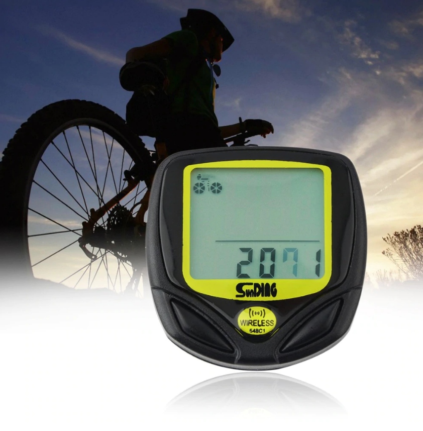 LICZNIK ROWEROWY BEZPRZEWODOWY WODOODPORNY PRĘDKOŚCIOMIERZ KOMPUTER ROWER Wyświetlacz monochromatyczny