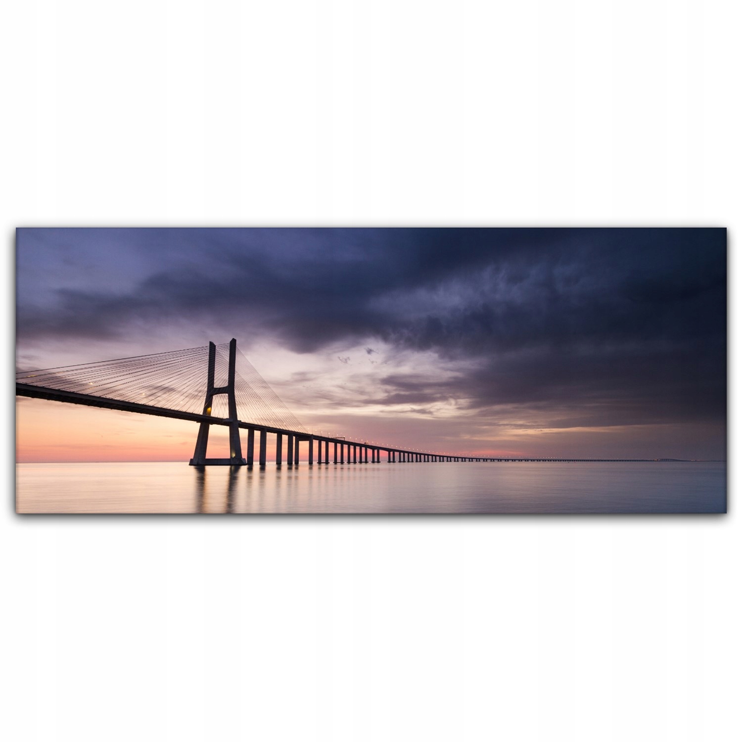

Obraz na płótnie z foto 125x50 Most Zachód Słońca
