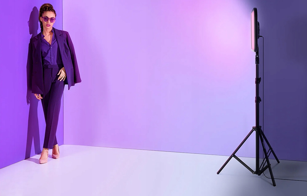 NEEWER ZESTAW STUDYJNY FOTOGRAFICZNY DWIE LAMPY 60W LED RGB + STATYWY Stan opakowania oryginalne