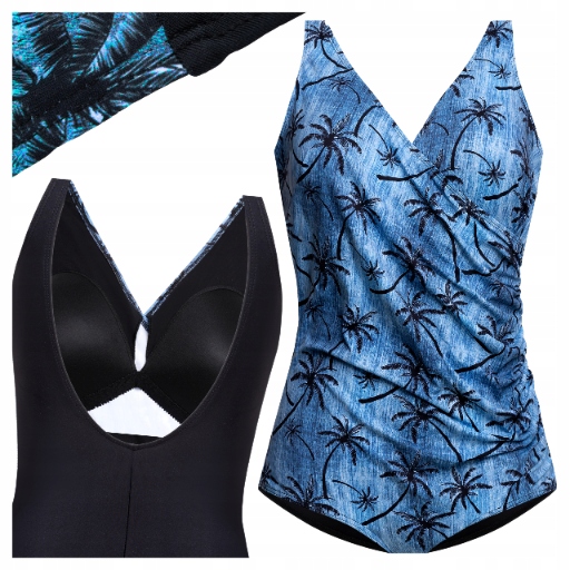 Dámské jednodílné plavky Plus Size Kostým 50 5XL Monokini