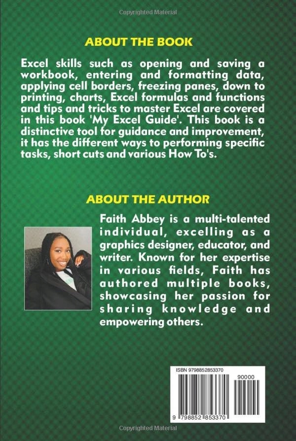 Abbey, Faith MY EXCEL GUIDE; Beginners, Intermediate, Advanced: A Comprehen Język publikacji angielski