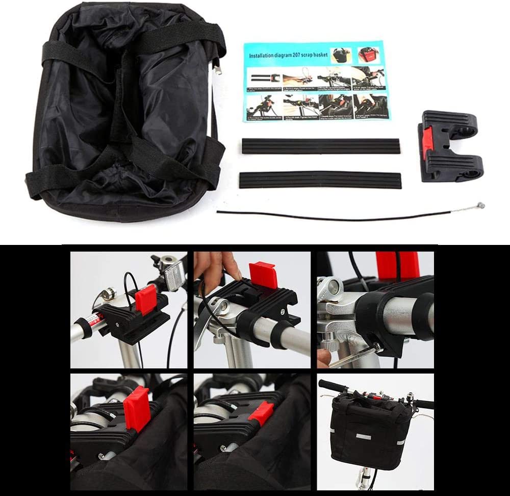 KOSZYK NA KIEROWNICĘ DO ROWERU + TORBA 10L Materiał dominujący metal