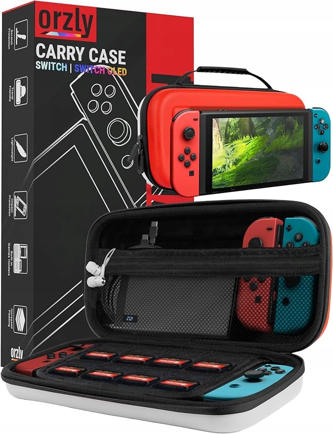 Etui Carry Case futerał na konsolę Nintendo Switch Oled Czerwone