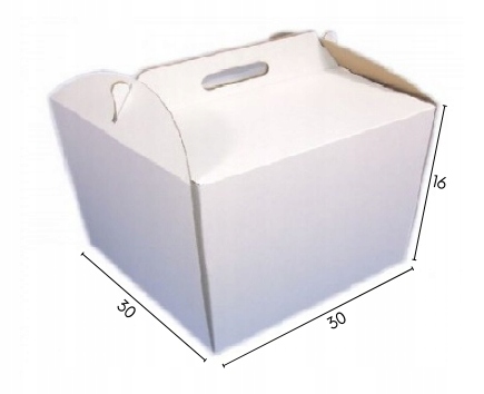 

Karton Pudełko Na Tort 30x30x16 Biały