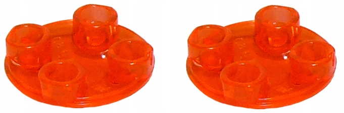 

Lego płytka 2x2 okrągła przeź pomarańcz 2654 -2szt