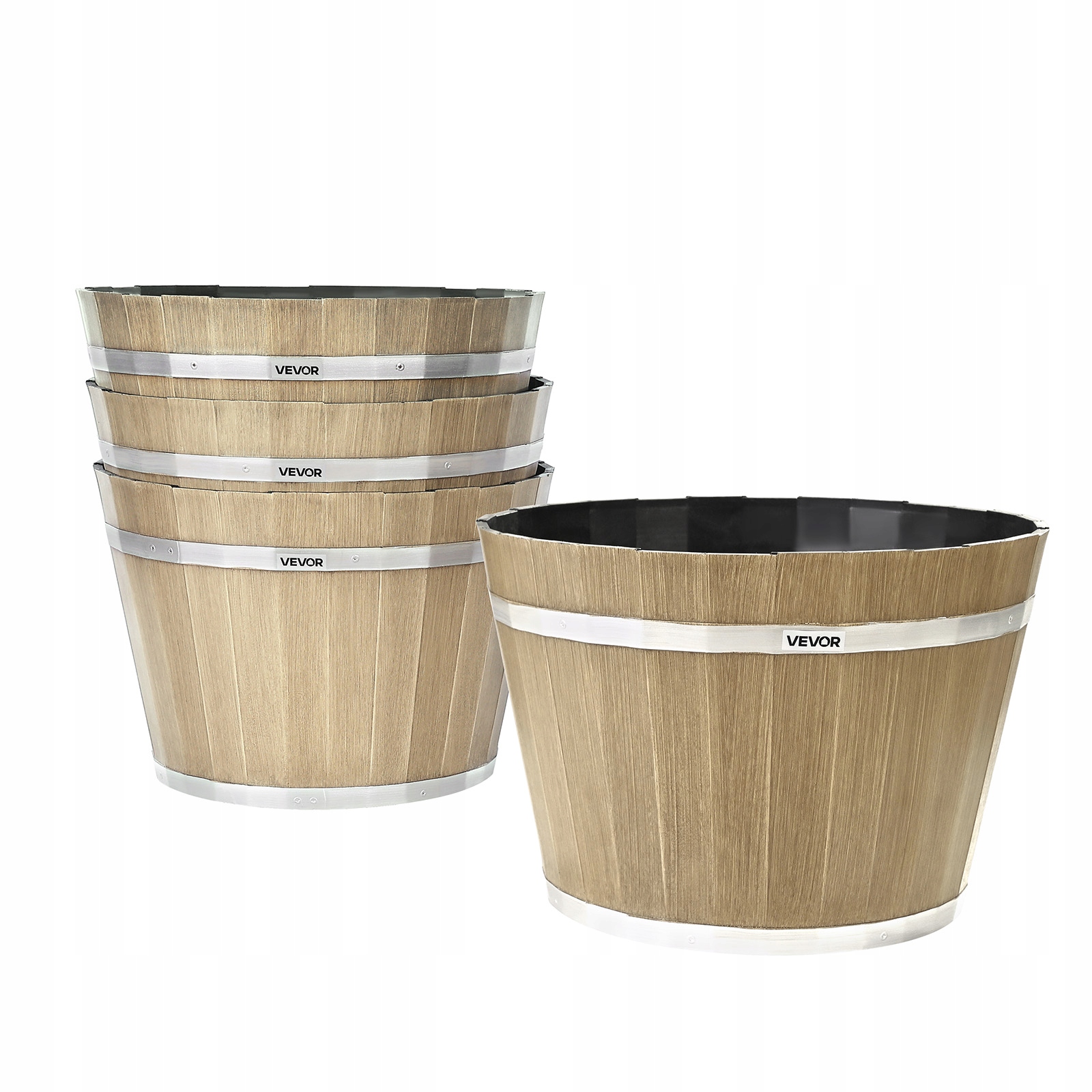 Kvetináče Vevor 300 X 210 MM Sada 4 Kvetináčov, Silné Sudy Na Whisky