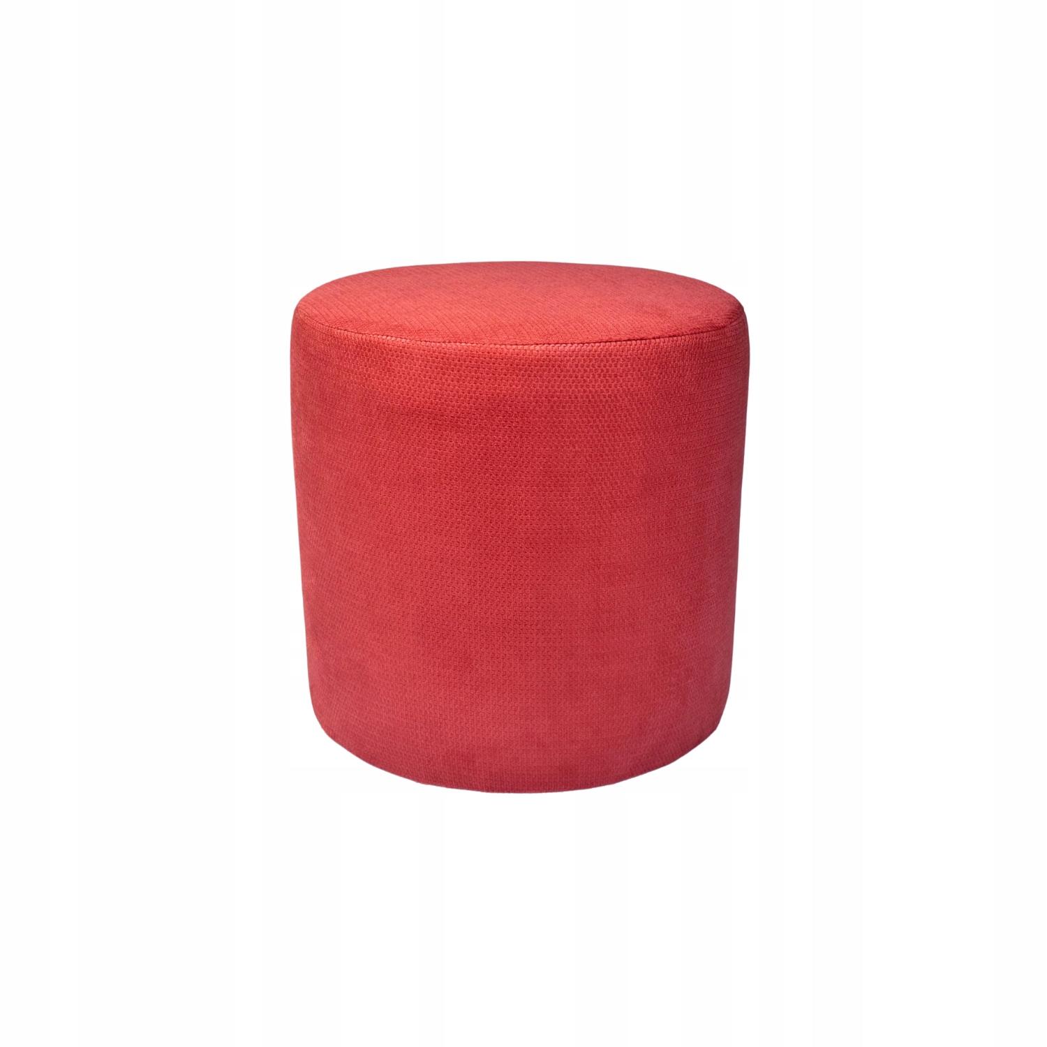 Taburet kulatá z makalu, jemný plyš s výstupky z cihly