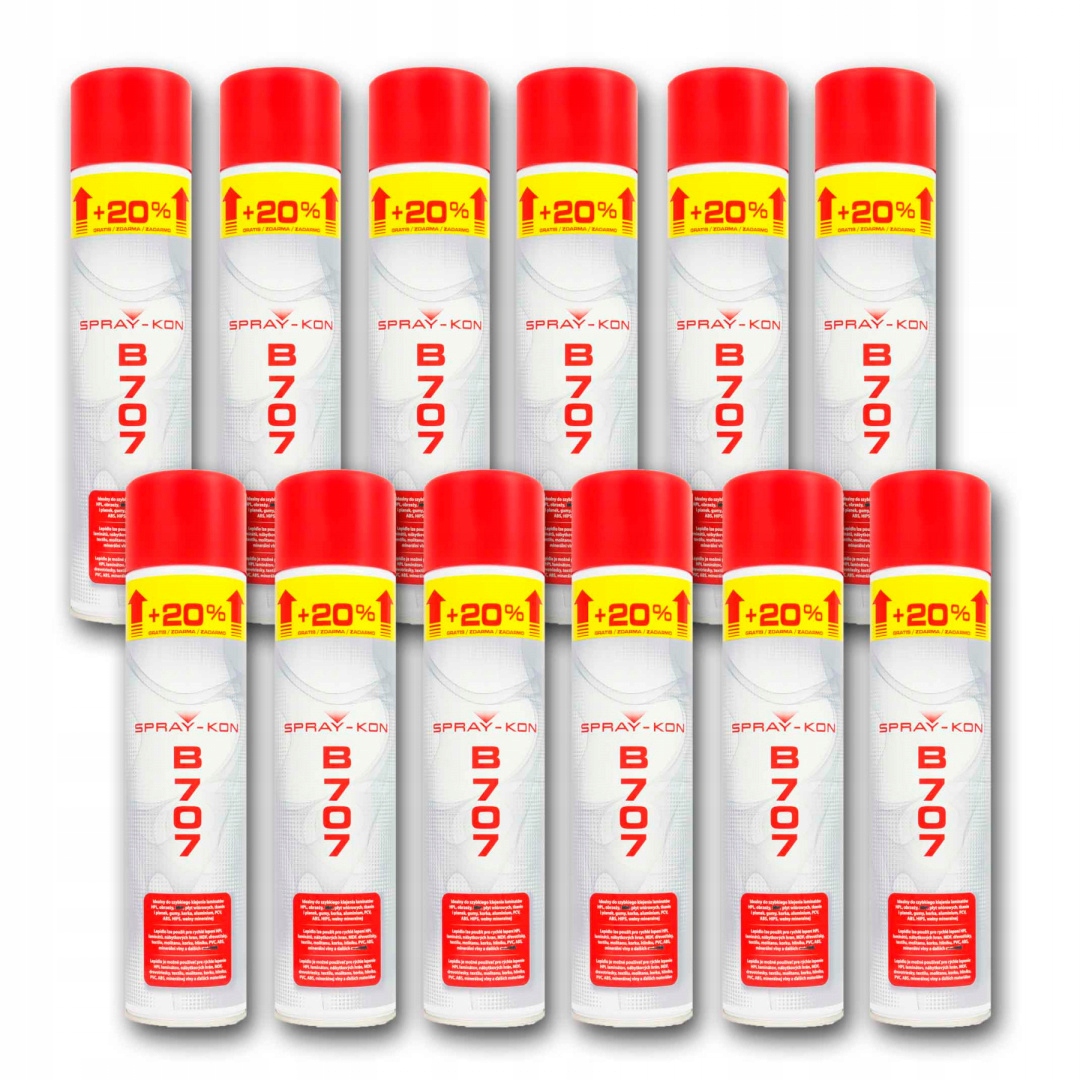 

Spray-Kon B707 600ML Klej Kontaktowy W Sprayu x12