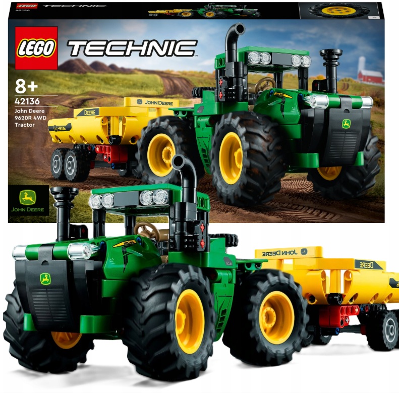 Klocki Lego Technic 42136 Ciągnik Traktor Leśny John Deere 9620R 4WD