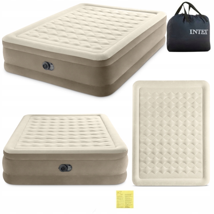Materac dmuchany dwuosobowy 203x152x46 Intex 64428 z pompką wbudowaną