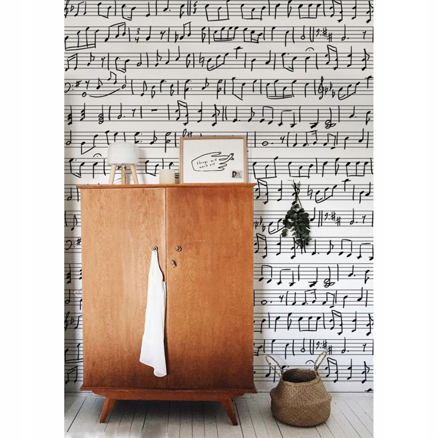 

Flizelina tapeta Muzyk czarno-białe wzór 312x219cm