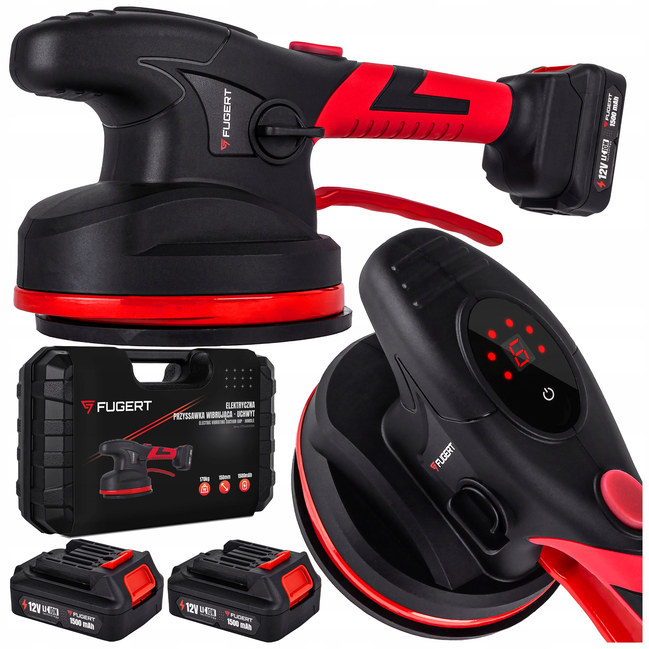 Wibrująca Przyssawka Do Płytek Próżniowa Do Poziomowania Układania 2X Aku