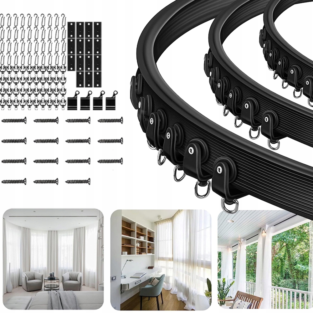 ELASTYCZNA UCHWYT SUFITOWY, SZYNA DO ZASŁON 5M