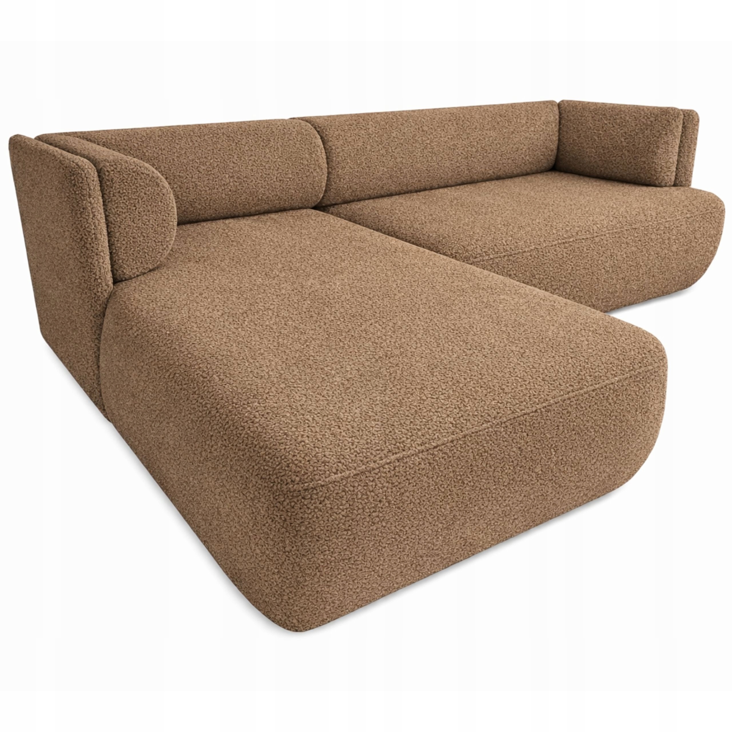 Moderní Rohová Sedací Souprava S Funkcí Spaní Cloud Mini Cappuccino