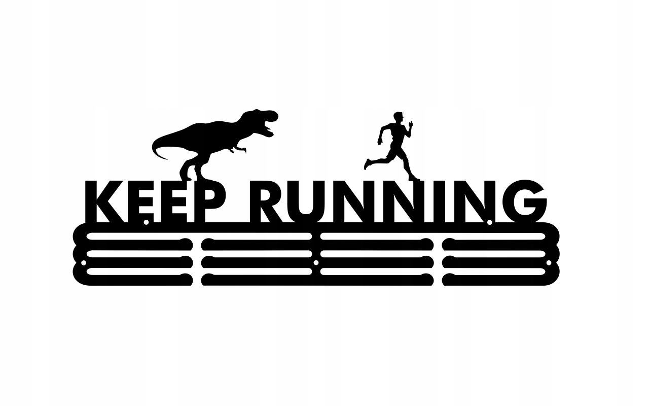 

Keep Running #2 Czarny Wieszak na medale 60cm Duży
