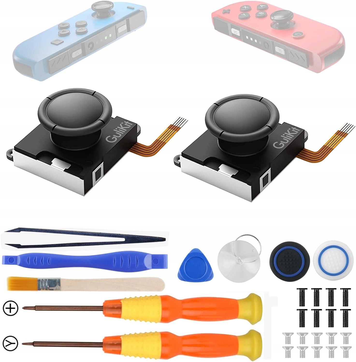 ZESTAW NAPRAWCZY JOY-CON 2xJOYSTICK NARZĘDZIA NINTENDO OLED LITE SWITCH