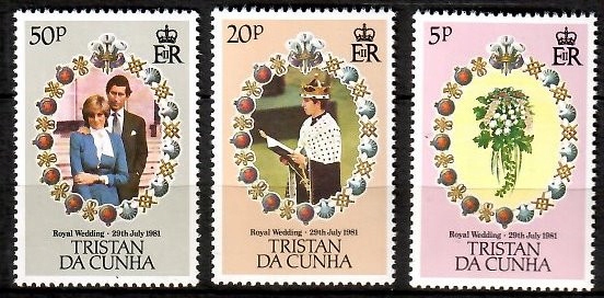 Tristan da Cunha 1981 Mi 304-306 Czyste **