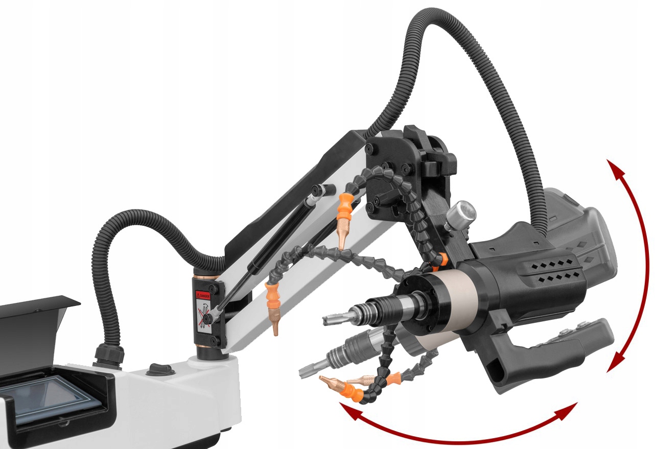 PRZEMYSŁOWA GWINTOWNICA RAMIĘ GWINTUJĄCE GWINCIARKA Z PRZEDMUCHEM M6-M24 Zasilanie 230 V