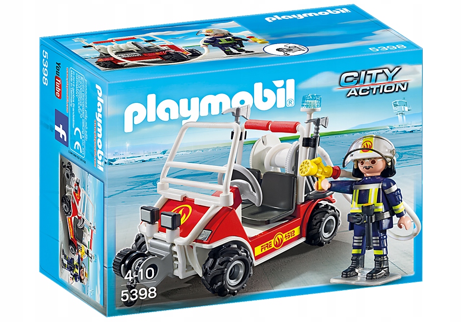 PLAYMOBIL 5398 Quad STRAŻY POŻARNEJ strażak wąż