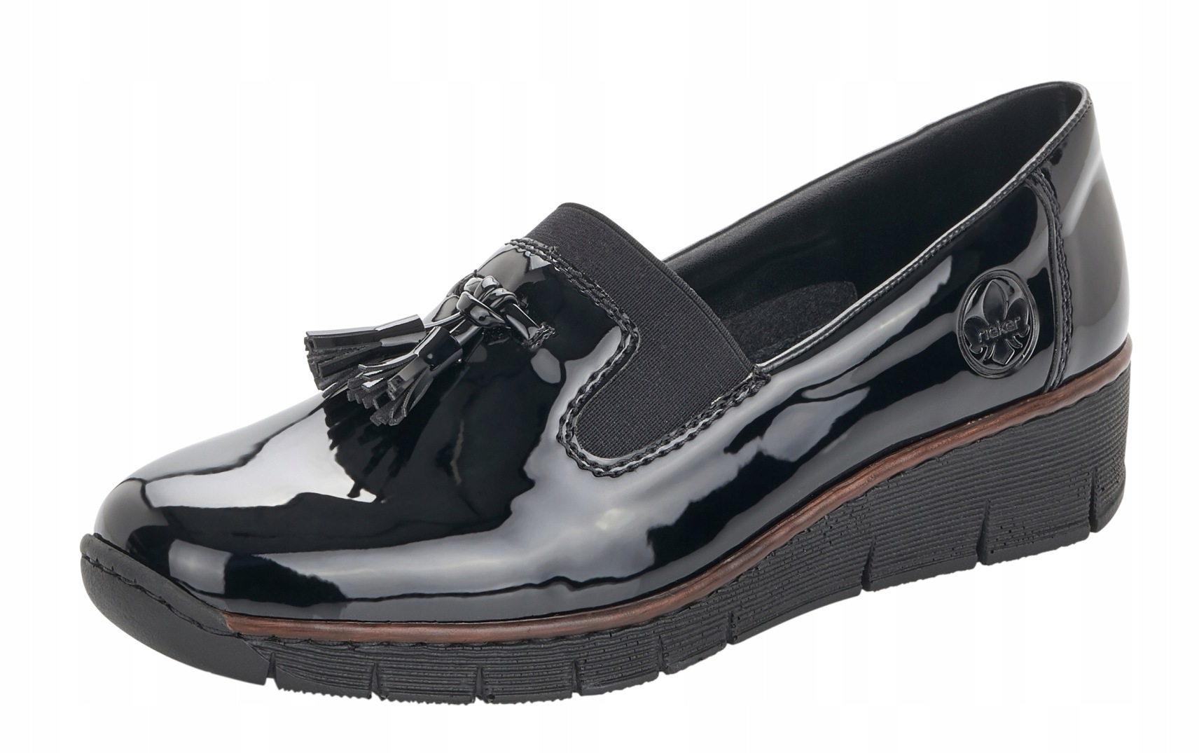 Rieker 53751-00 vel.40 černé dámské polobotky