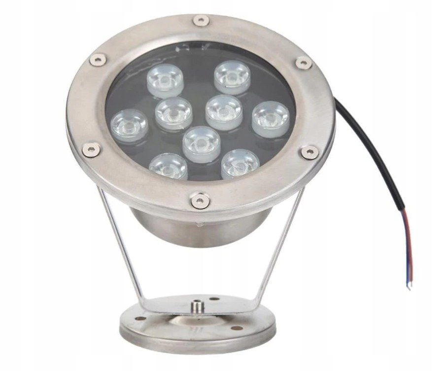 Lampa basenowa fontannowa LED 9W Red IP65 Rodzaj lampa basenowa