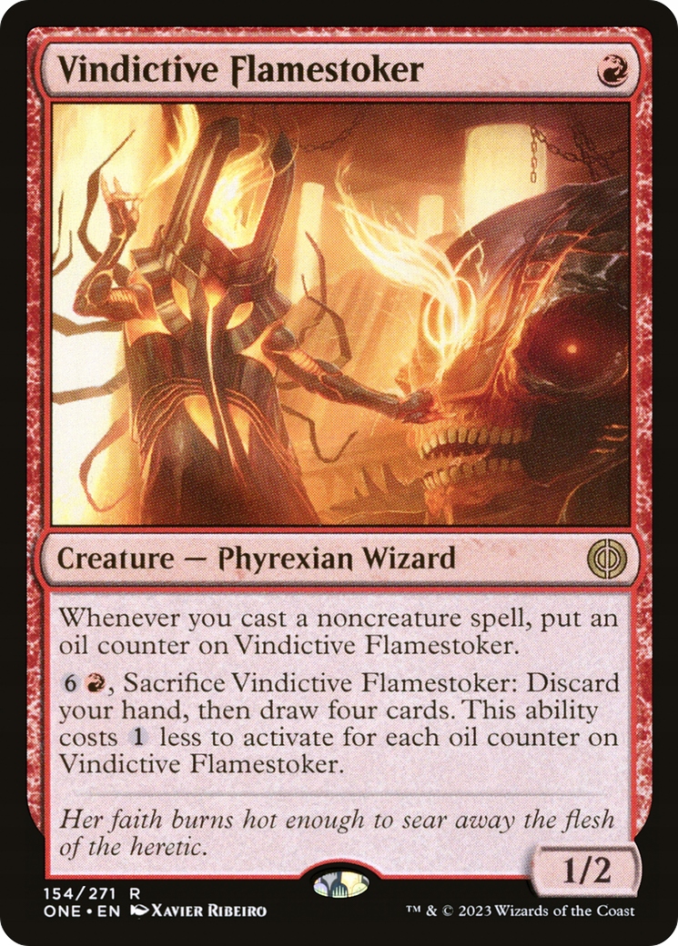 MTG Vindictive Flamestoker (ONE) - stan NM