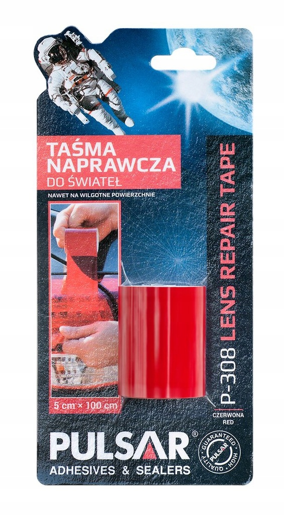 TAŚMA NAPRAWCZA KLOSZ LAMPA STOP AUTO CZERWONA PULSAR LENS