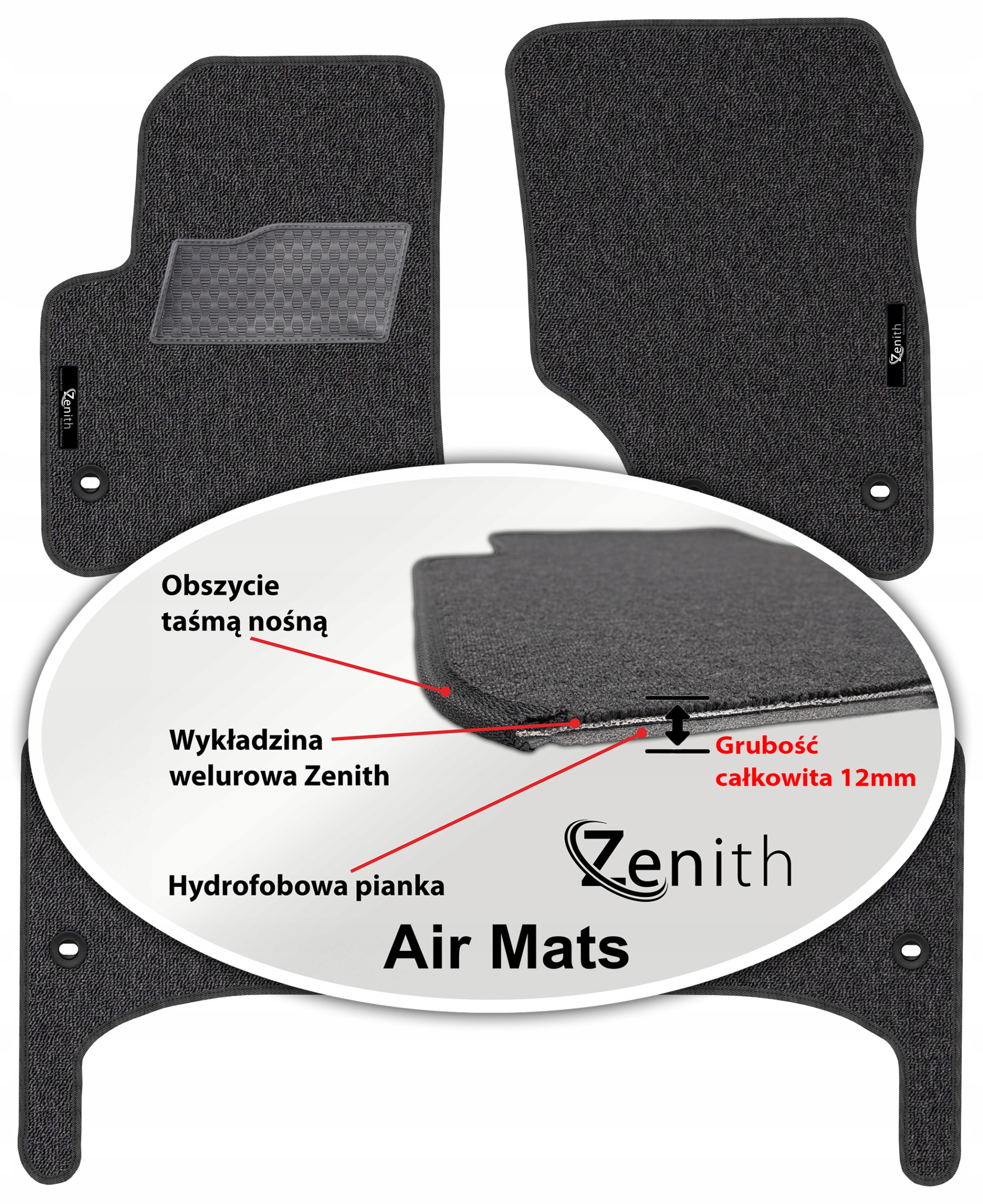 Vw Touareg I 2002-2010 Velúrové koberčeky do auta Zenith Air Mats