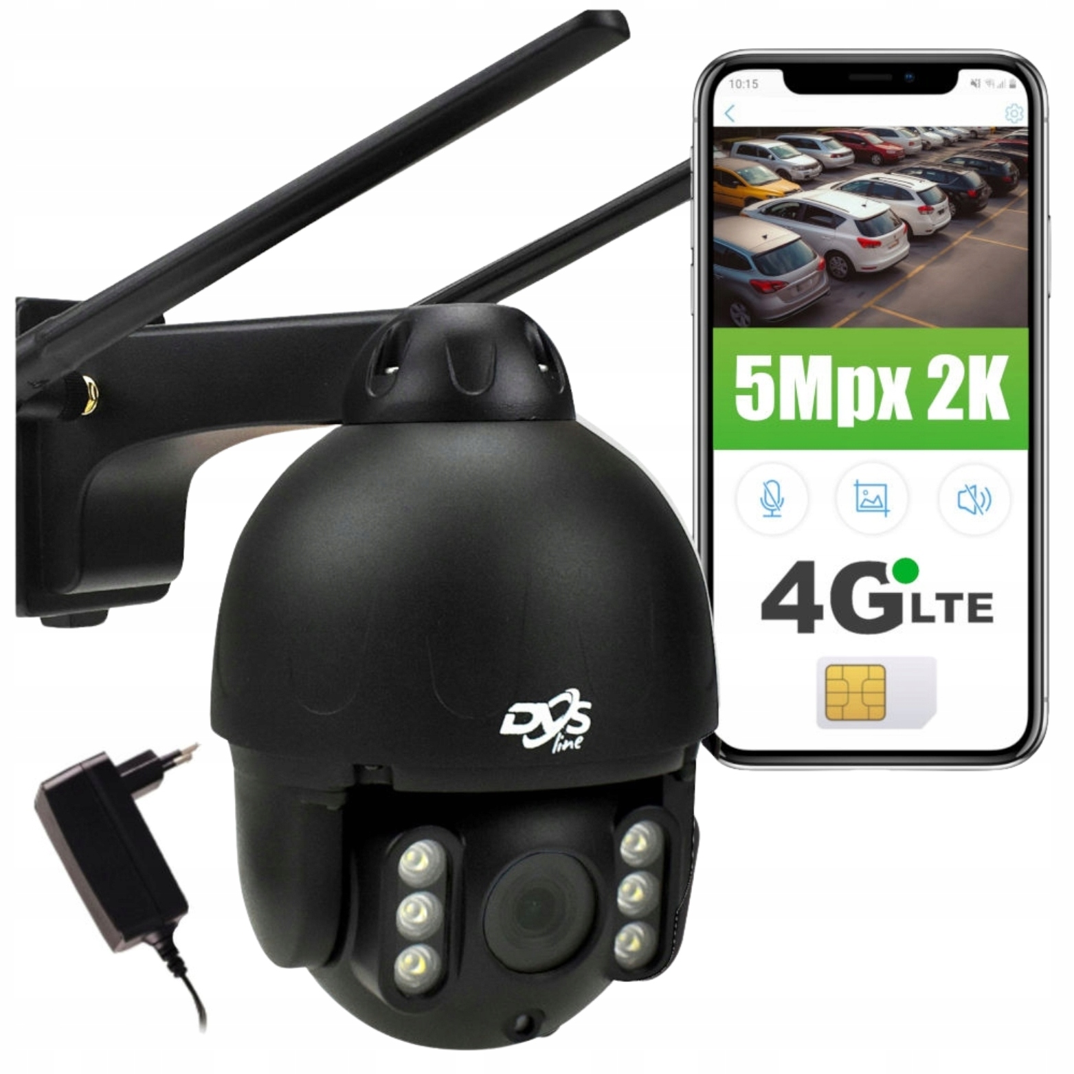 Vonkajšia Kamera Karta Sim Gsm Lte Otočná 5MPX Duálne Nočné Osvetlenie