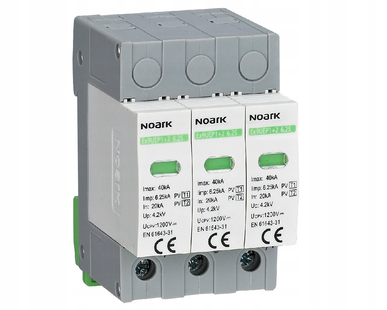 Obmedzovač prepätia Spd DC 1000V C (Typ 1+2) 3P 20kA/40kA fotovoltaický N