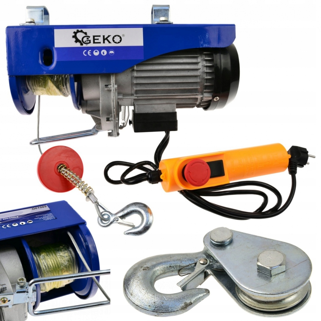 Elektrický Lanový Naviják 400/800 Kg 1300W Geko