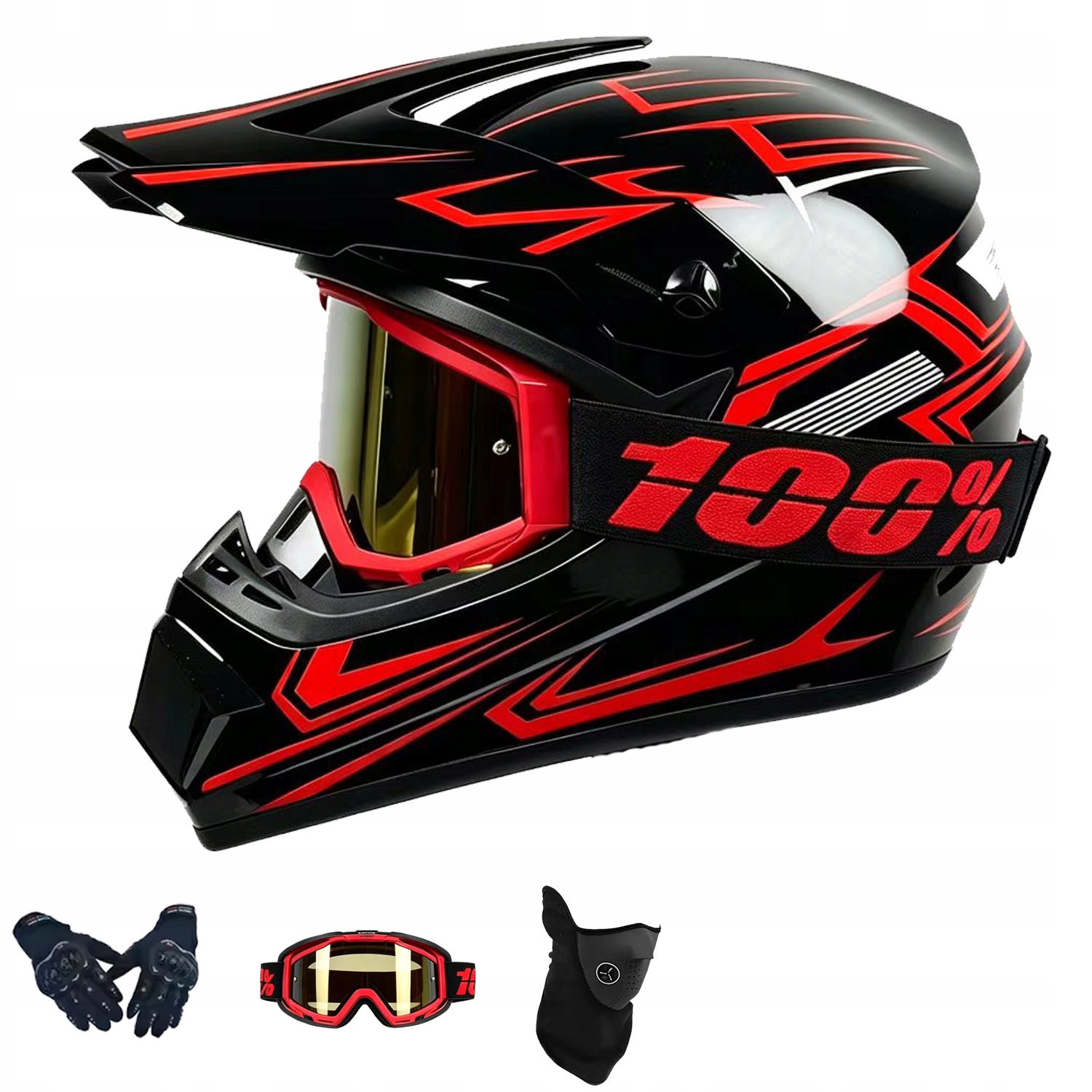 Helma Na Elektrickou Koloběžku Cross Enduro Quad Bmx Helma Brýle Rukavicexl