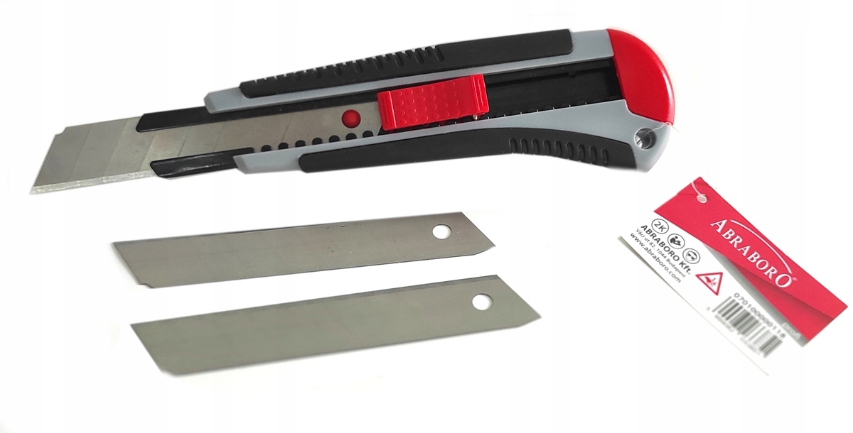 

Nóż z ostrzem łamanym 18 mm Abraboro 2 ostrza