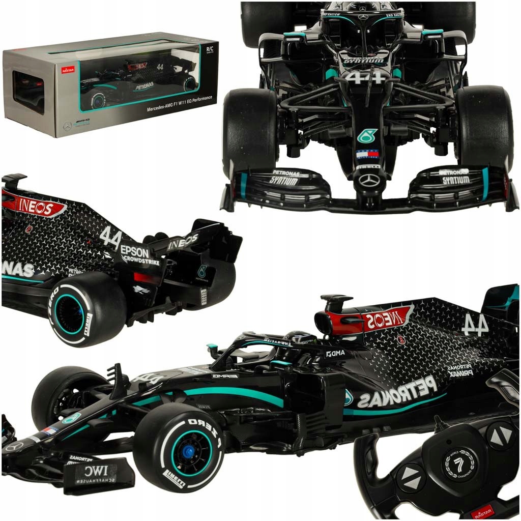 Samochód zdalnie sterowany Rastar 98400 Mercedes- Amg F1 W11 Eq 1:12
