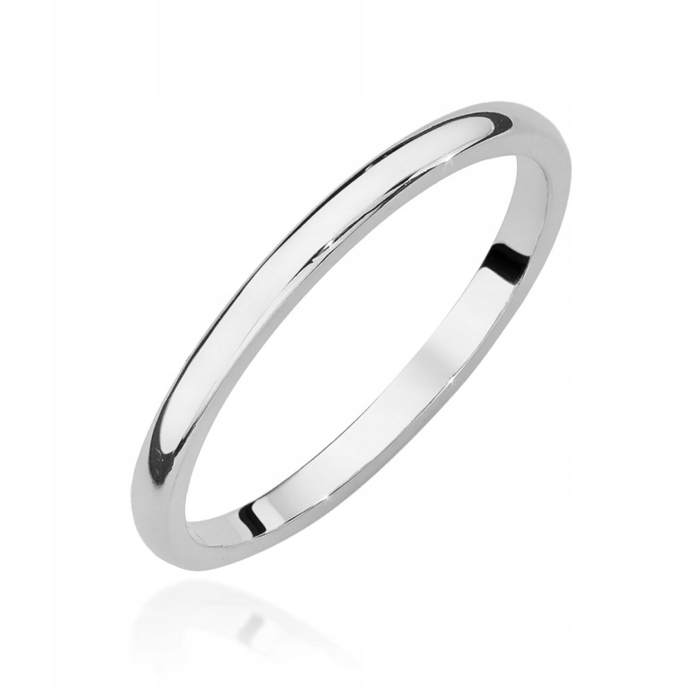 Srebrny Pierścionek pr. 925 Cienka Delikatna Obrączka r.17