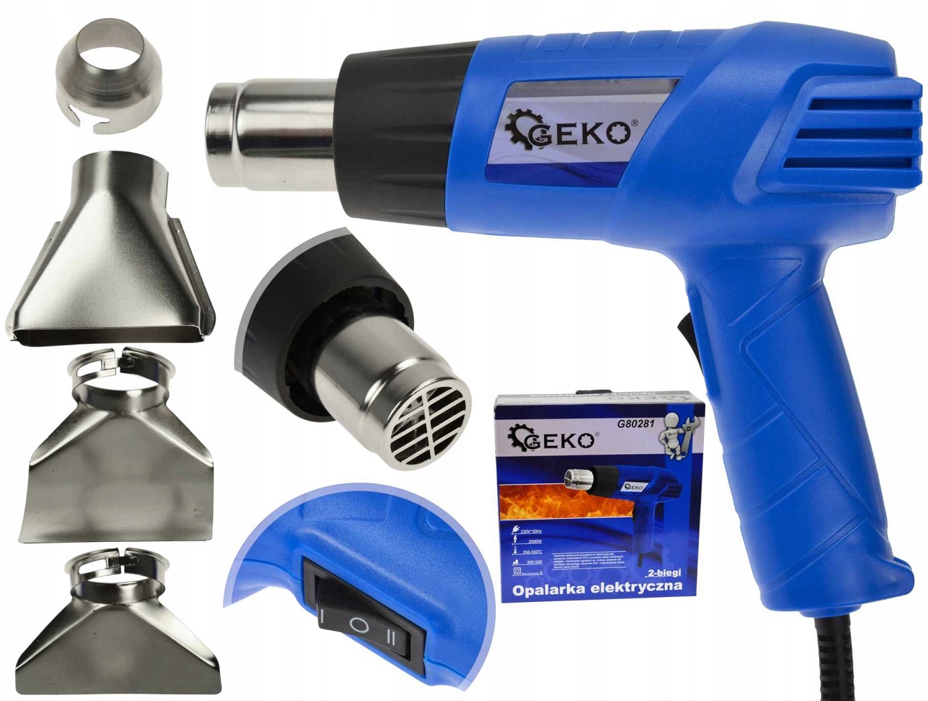 

Opalarka Elektryczna 2000W 4 Dysze 550 Stopni