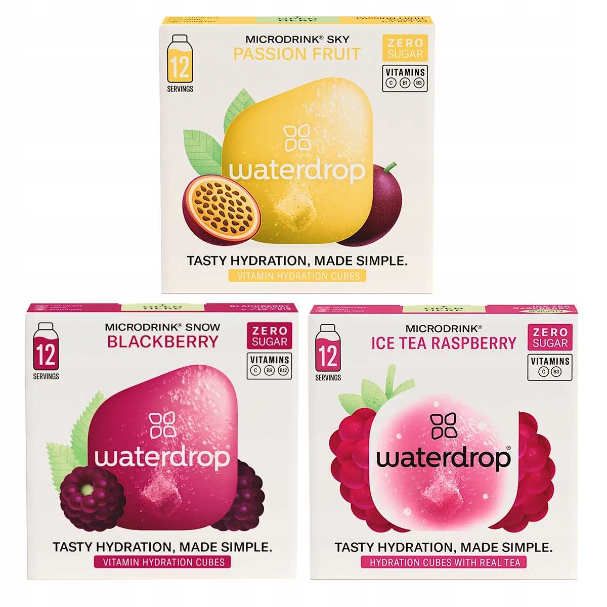 Waterdrop Microdrink BLACKBERRY SKY RASPBERRY Zestaw