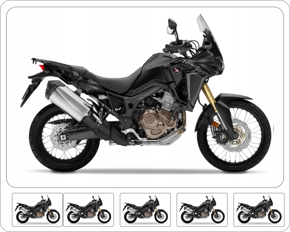 Samolepky Juula Pro Honda Crf 1000 L Africa Twin 2016-2017 Černé NHA86