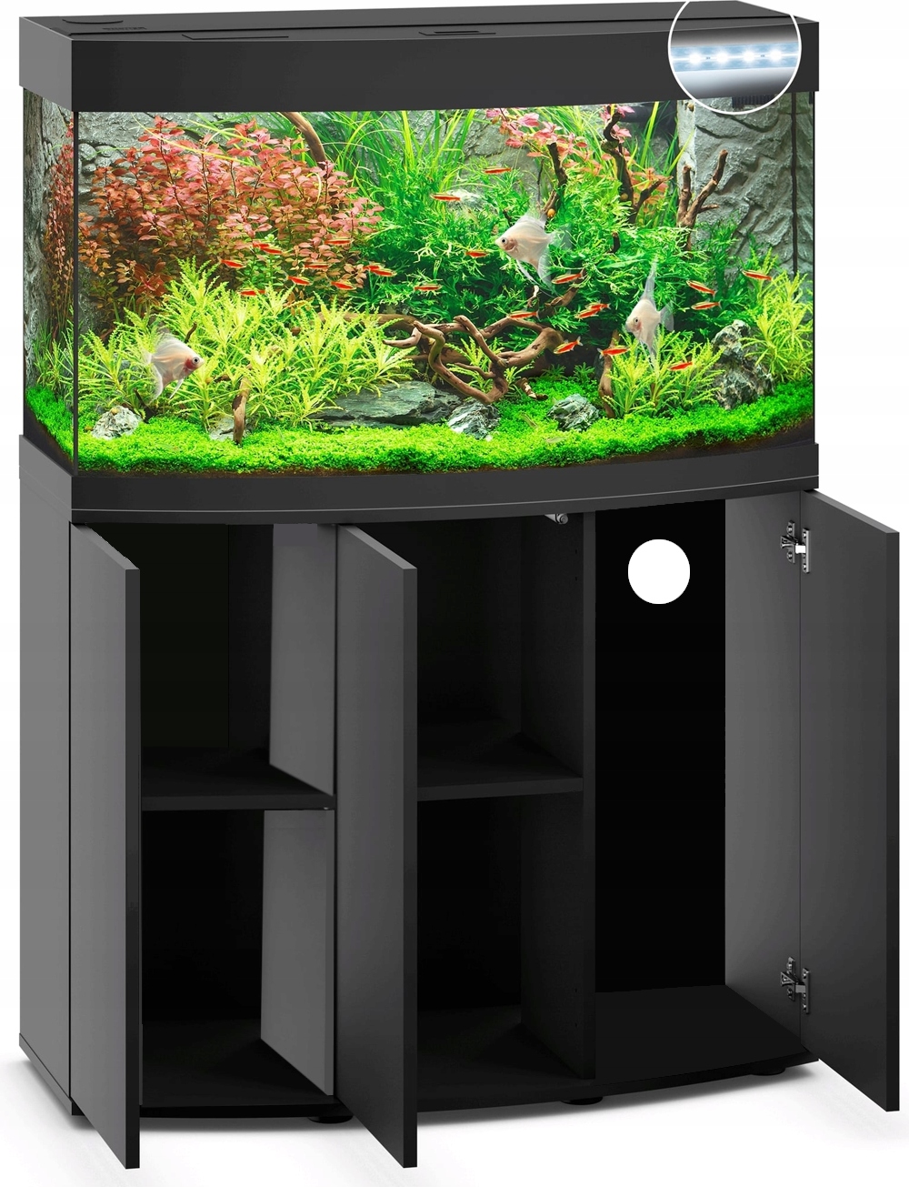 KOMODA POD AKWARIUM 120x50x70 PROSTA CZARNA +MATA+3gratisy Szerokość mebla 120 cm