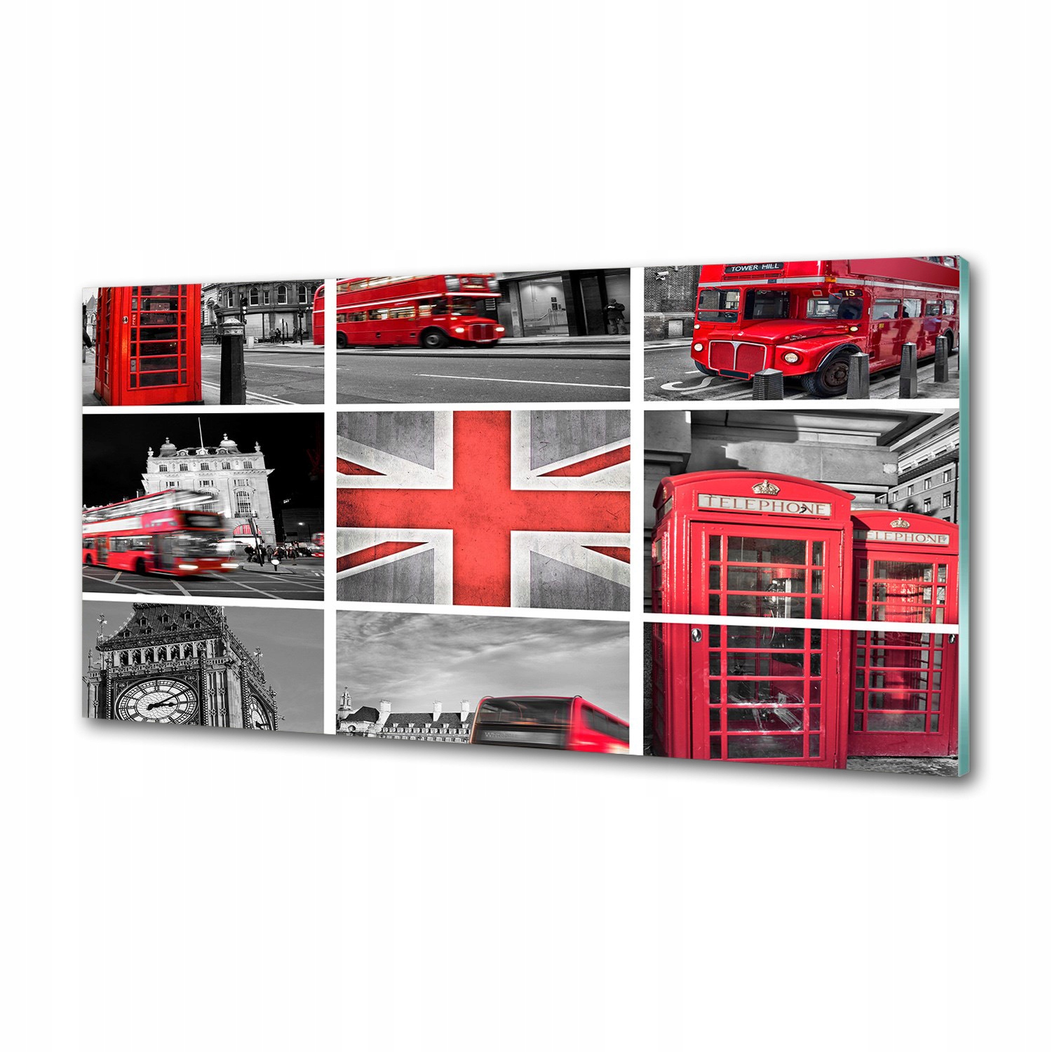 Panel dekor sklo Koláž Londýn 100x50 cm Lepidlo